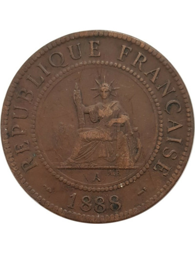 INDOCHINE 1 CENTIME 1888 A TB+