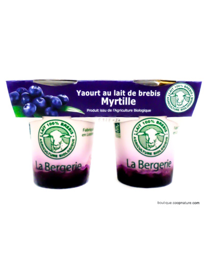 Yaourts de Brebis à la Myrtille Bio 2x125g