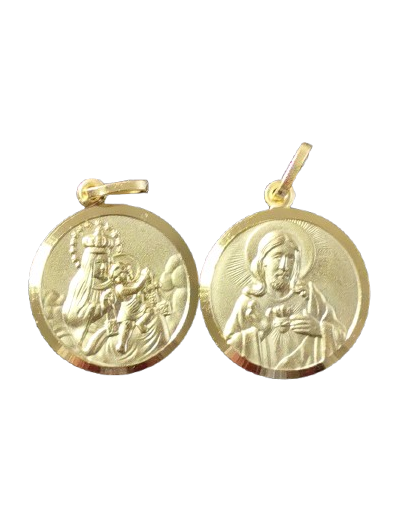Médaille 18mm en Plaqué Or - SCAPULAIRE