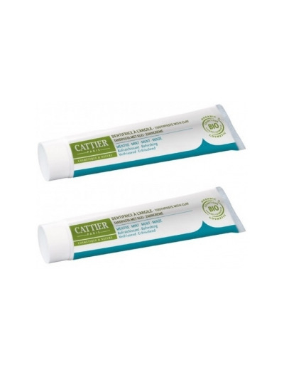 Lot de 2 Dentargiles reminéralisants à la Menthe rafraîchissant 2x75ml