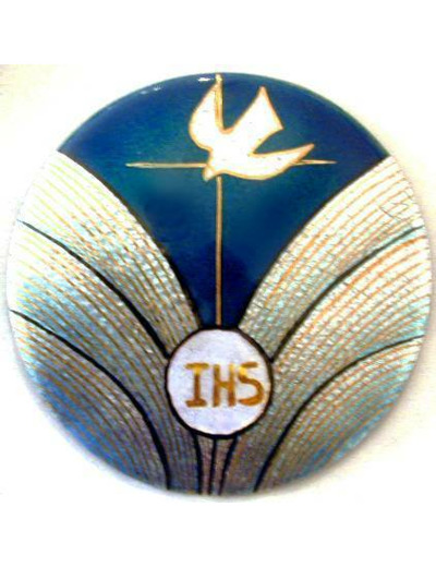 Croix et IHS D8,3cm - EMAUX DU LIBAN