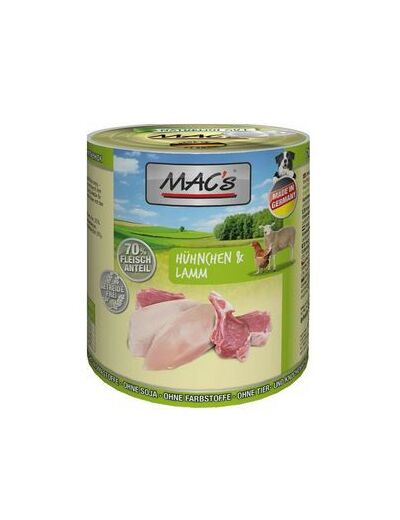 MAC'S Volaille & agneau pour chien - 400g