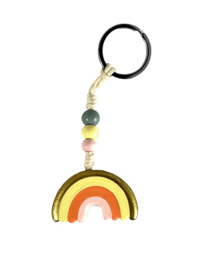 Porte Clé Arc en Ciel  Longueur totale 12cm