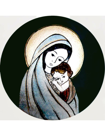 Vierge de confiance D8,3cm - EMAUX DU LIBAN