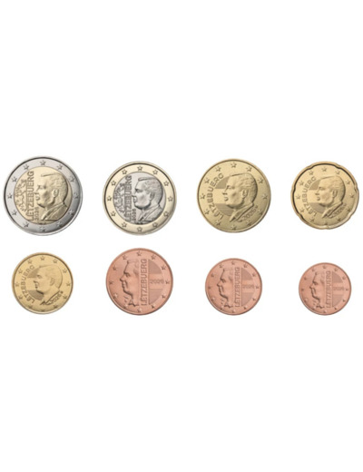 LUXEMBOURG 2026 SERIE UNC 8 PIECES 1 CENT à 2 EURO