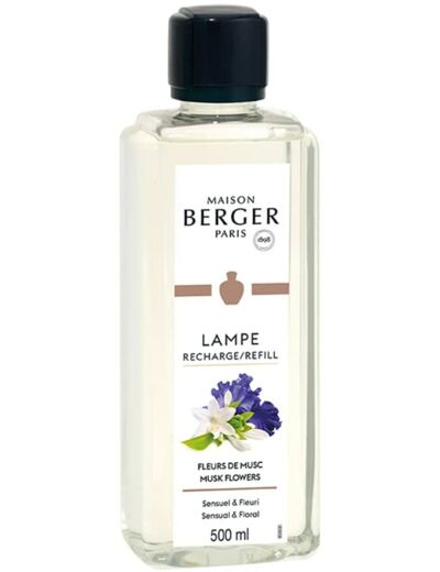 Parfum FLEUR DE MUSC - 500 ml - Recharge de parfum pour Lampe Berger