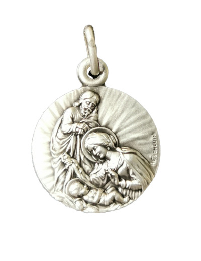 Médaille 18mm en Argent 925 - NATIVITE