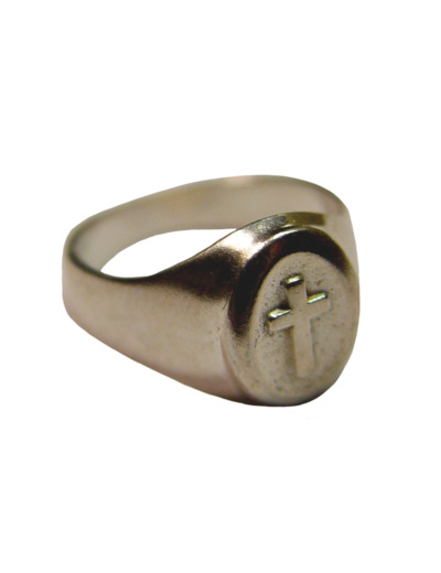 Bague en Plaqué Or Taille 66 - CHEVALIERE CROIX