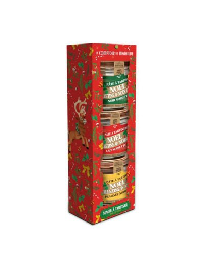 Coffret 3 pâtes à tartiner de Noël 3x100g