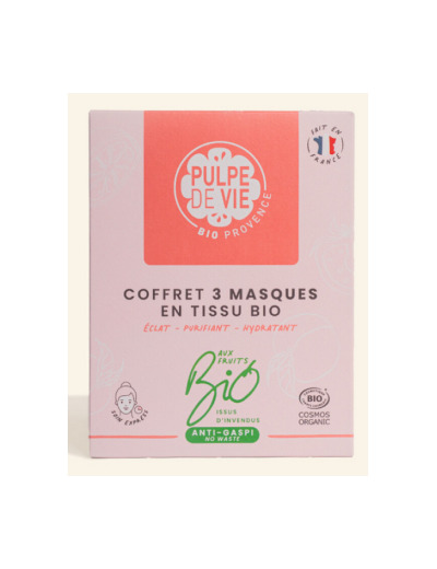 Coffret 3 masques tissus