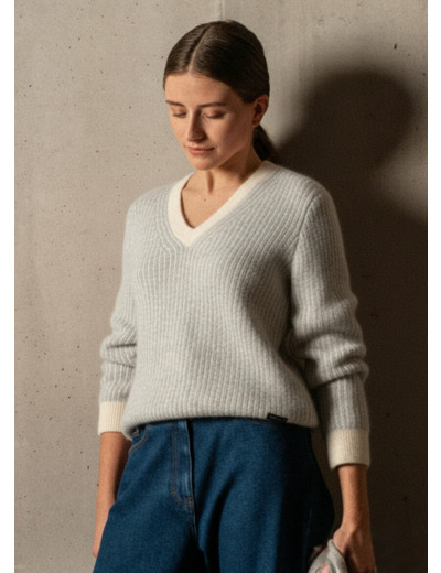 Pull rayé Courchevel en mohair