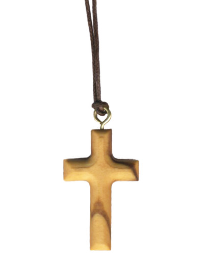 Croix en Olivier 3,5cm avec Lacet