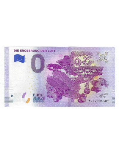 ALLEMAGNE 2019-1 DIE EROBERUNG DER LUFT BILLET SOUVENIR 0 EURO TOURISTIQUE  NEUF