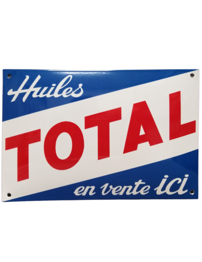 Plaque émaillée - TOTAL - Vintage