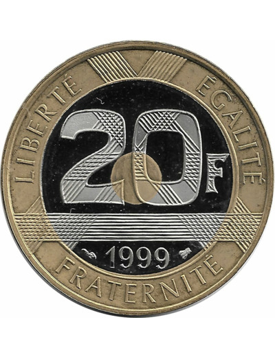 FRANCE 20 FRANCS MONT ST MICHEL 1999 BE belle epreuve