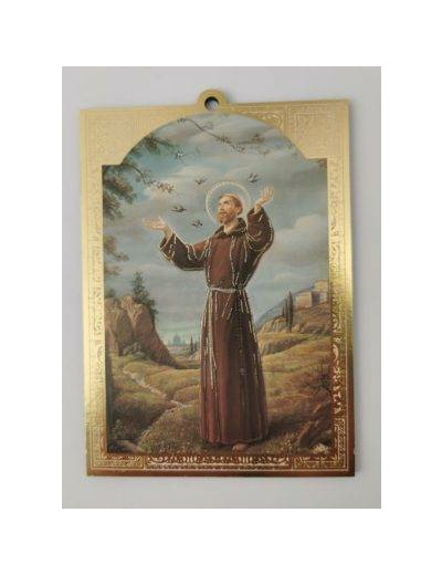 Plaquette Dorée 10x14cm - ST FRANCOIS