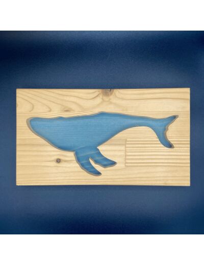 Tableau animal Baleine à Bosses Bleue