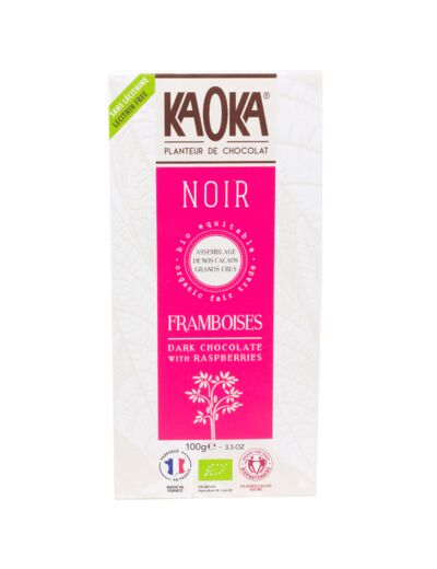 Chocolat Noir Framboises Bio 100g