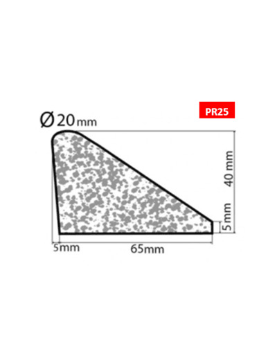 Bourrelet profilé mousse PR25 – 2m