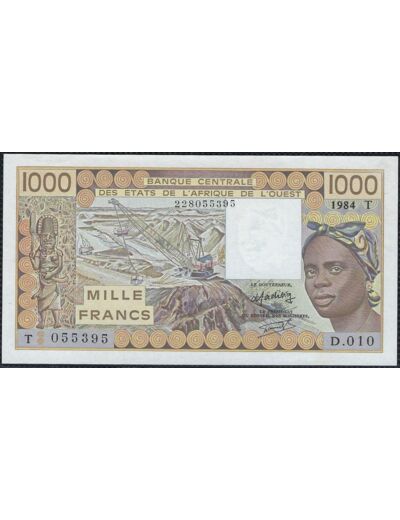 B.C.E.A.O 1000 FRANCS 1984 T (TOGO) D.010 SPL