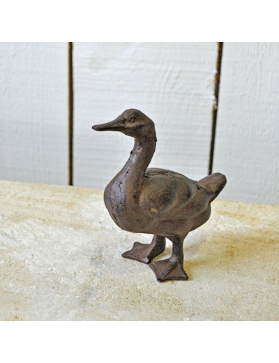 Statuette déco canard fonte 18x7cm