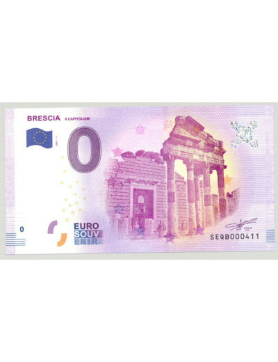 ITALIE 2017-1 BRESCIA II CAPITOLIUM BILLET SOUVENIR 0 EURO TOURISTIQUE NEUF