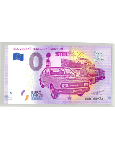 SLOVAQUIE 2019-1 TECHNICKE MUZEUM BILLET SOUVENIR 0 EURO TOURISTIQUE NEUF