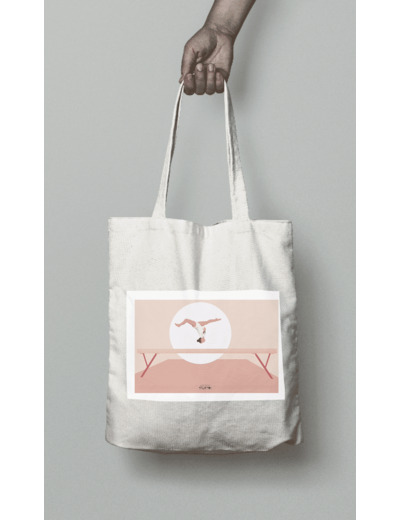 Tote bag ou sac gymnastique "La Poutre"