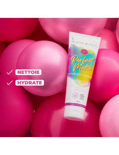 Les Secrets De Loly – Perfect Match – Shampooing Sans Sulfate – Soin Hydratant Cheveux Texturés – Formule Naturelle à 97,2% –