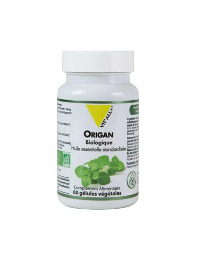 Huile d'Origan Bio 45mg-60 gélules-Vit'all+