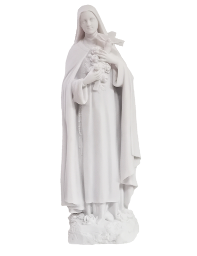 Sainte Thérèse - Statue en Albaster 60cm - Blanc