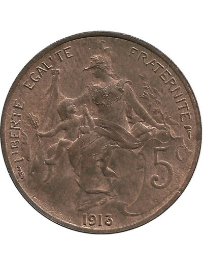 FRANCE 5 CENTIMES DUPUIS 1913 SUP