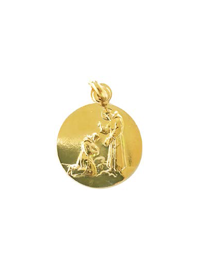 Médaille 17mm en PLAQUE-OR - ST FRANCOIS