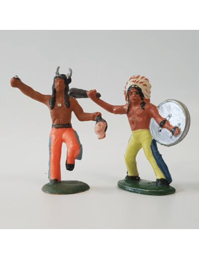 LOT DE 2 FIGURINES INDIENS