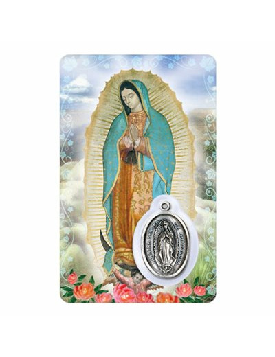 Carte-prière avec insertion ND de GUADALUPE- anglais