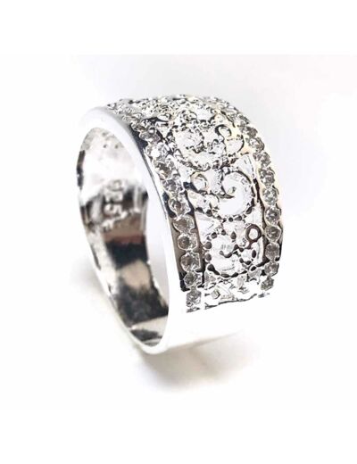 Bague Unique Tendance Ajourée Argent Arabesque