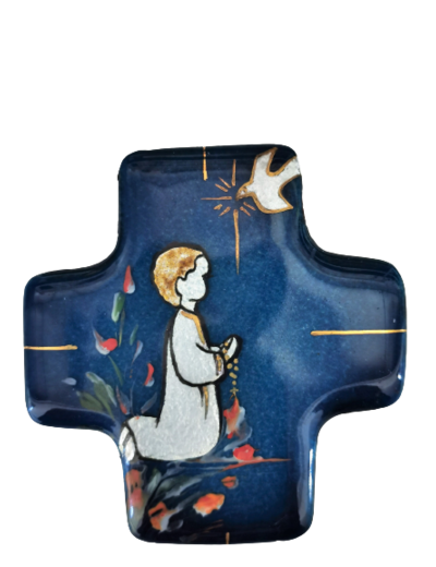 Comm agenouillé Garçon 7,7X8cm - EMAUX DU LIBAN