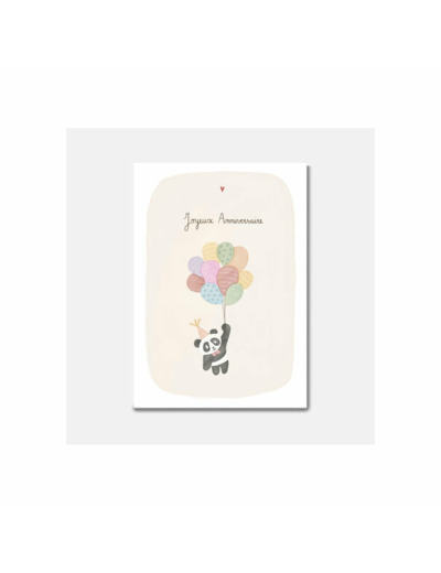 Carte Anniversaire - Panda - Pascale Editions