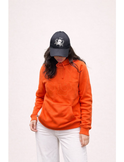 Sweat à capuche logo "grosse patte 🐾 poitrine »